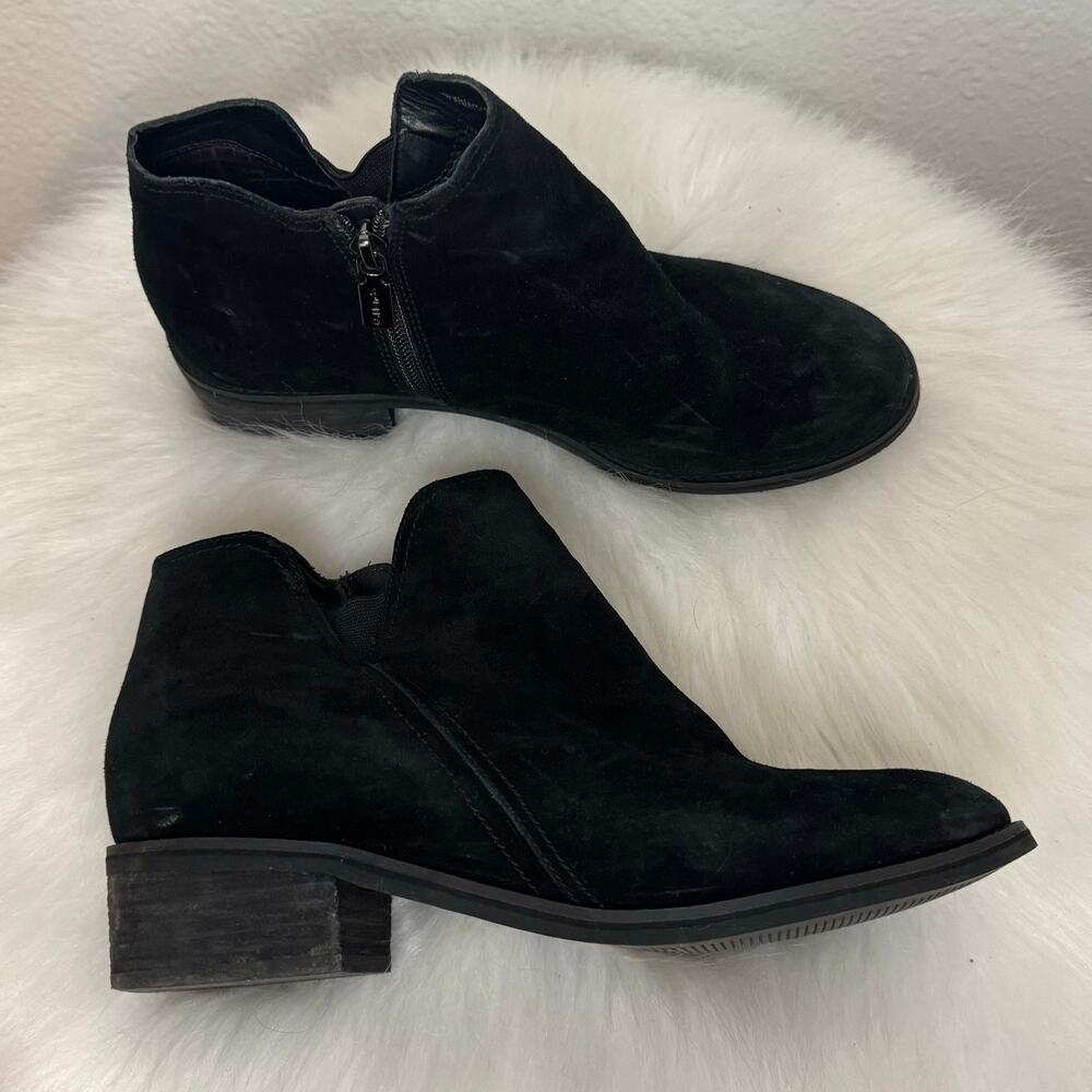 Blondo Valli Suede Black Booties Size 9 Waterproof